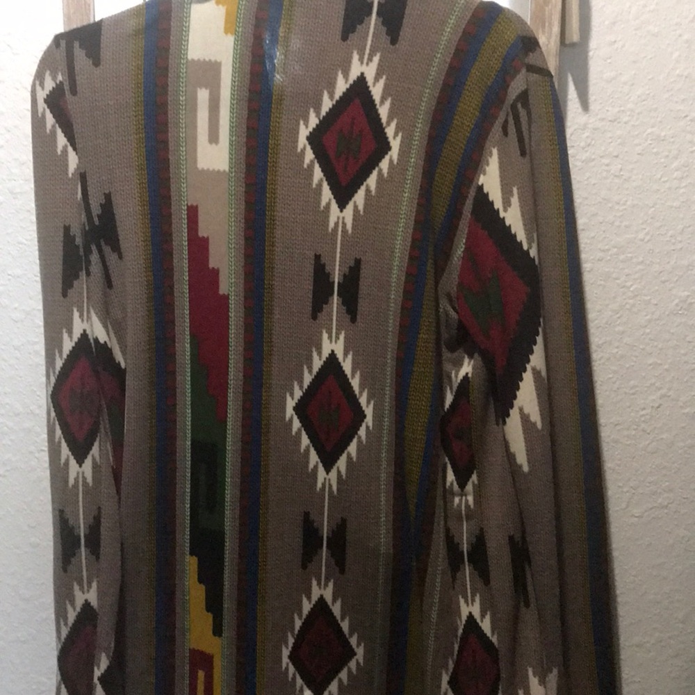 A colorful cardigan